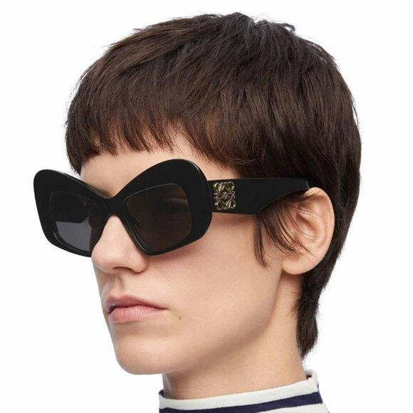 Loewe Women Sunglasses Black Grey Cat Eye LW40128I ANAGRAM 01A NEW AUTHENTIC main image 6
